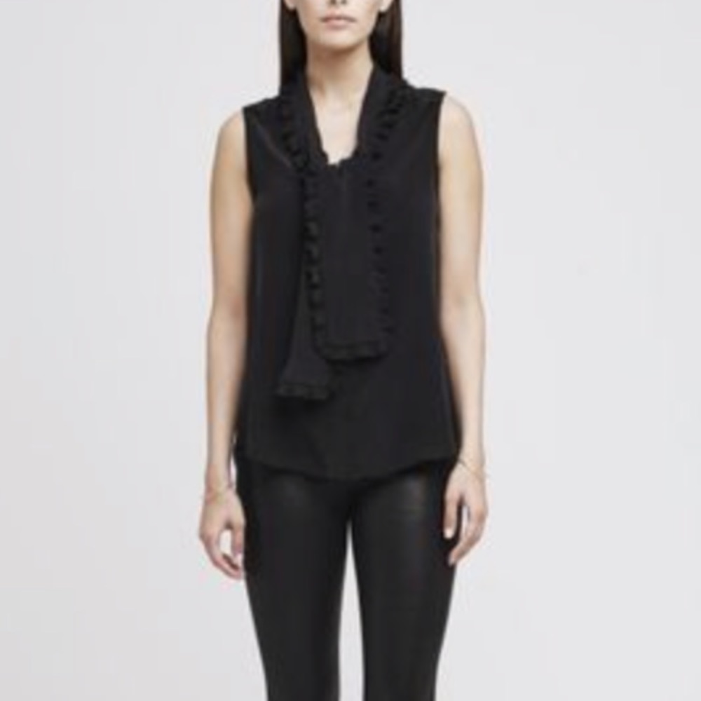 NWT L'Agence Women's Black Christiana Blouse